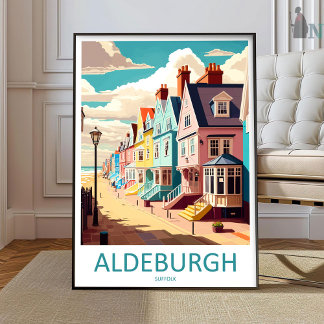 Aldeburgh Travel Print Wall Art Aldeburgh Wall Han Poster