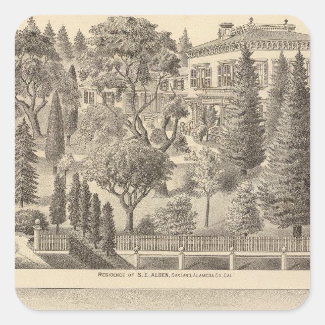 Alden Bostad, Harmon Tract Fyrkantigt Klistermärke (Framsida)