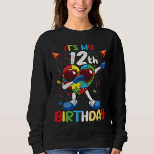 Ålder 12 Hjärtat Born Puzzle Autism Medvetenhet T Shirt