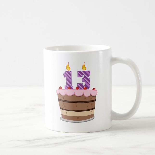 Ålder 13 på födelsedagskaka kaffemugg (Höger)