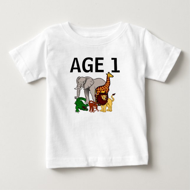 ÅLDER 1 JUNGLE BABY T-SHIRT (Framsida)