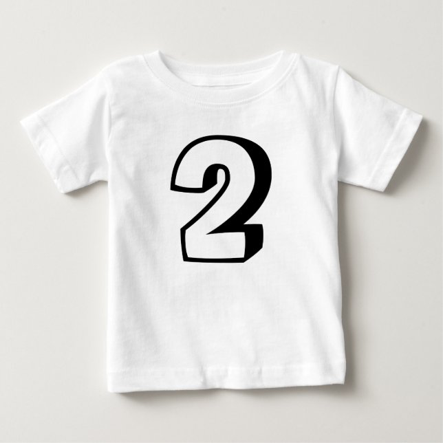 Ålder 2 (2) födelsedagskalv t-shirts för baby (Framsida)