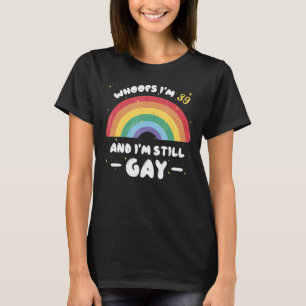 Ålder 39 år Ålderstid Regnbåge Gay pride fortfaran T Shirt