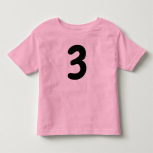 Ålder 3 småbarn rosa t-shirt