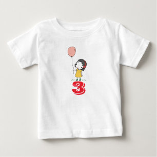 ÅLDER 3 (TRE) FLICKOR KIDS T-SHIRTS
