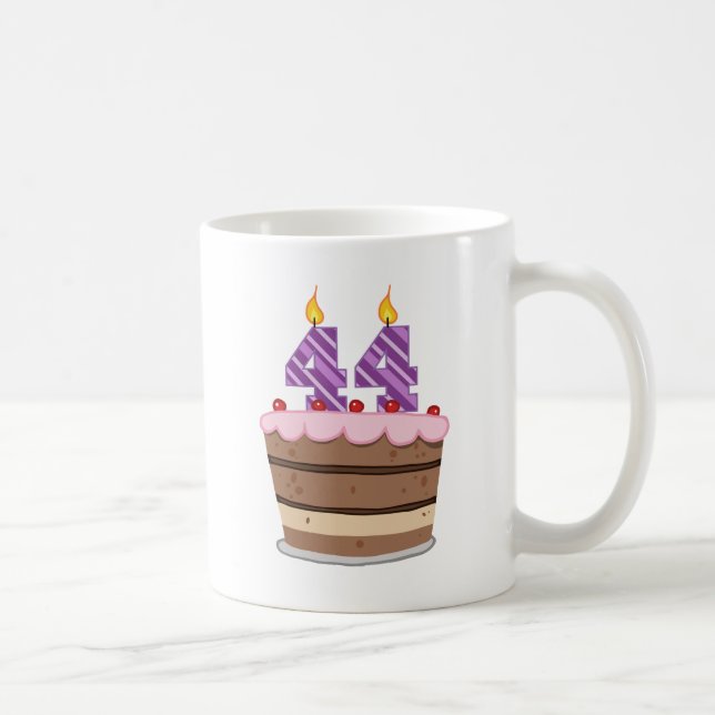 Ålder 44 på födelsedagskaka kaffemugg (Höger)