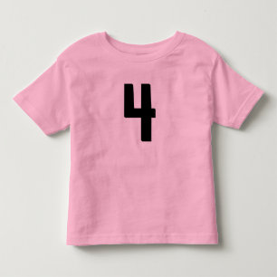 ÅLDER 4 FYRA FUNNY JERSEY T-SHIRT