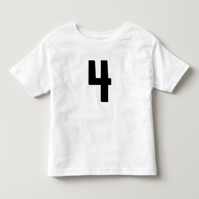 ÅLDER 4 FYRA FUNNY JERSEY T-SHIRT (Framsida)