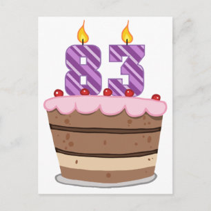 Ålder 83 på födelsedagskummel vykort