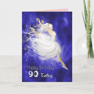 Ålder 90, paus från ballerina-födelsedagskort kort