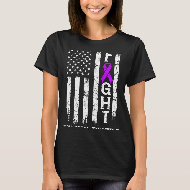 Älder Abuse Warrior US Flagga T Shirt (Framsida)