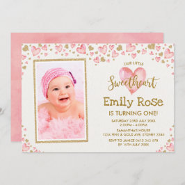 ÅLDER ÅLDERN ÅLDERN TILL Valentine Sweet Birthday- Inbjudningar