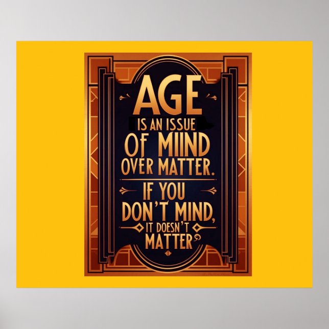 Ålder är en fråga om sinnesstämning poster (Framsidan)