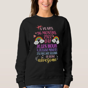 Ålder Åttonde födelsedag Vintage Retro 96 månader T Shirt