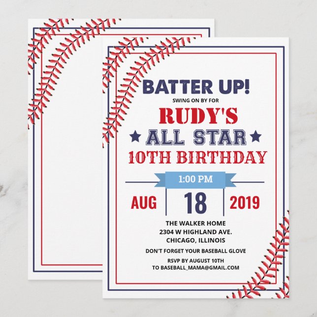 ÅLDER - Baskisk födelsedagsinbjudan Inbjudningar (Fram/baksida)