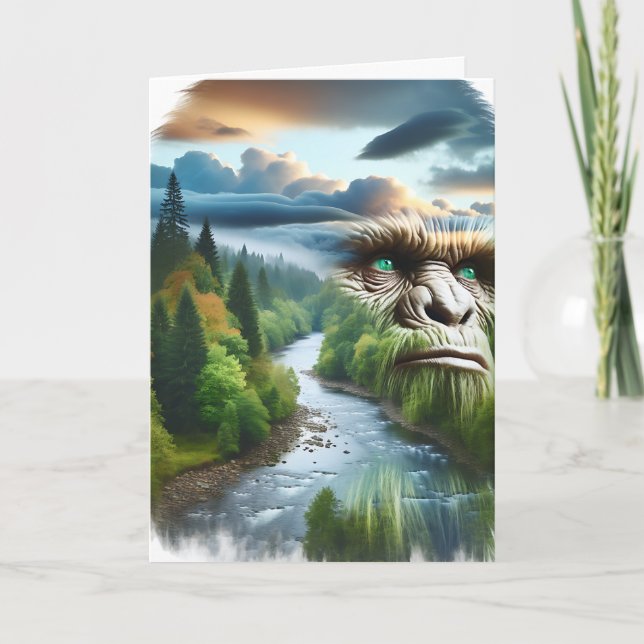 Ålder Elak inte kvadratisk | Funny Birthday Bigfoo Kort (Framsida)