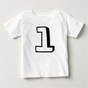 Ålder ett (1) födelsedag t-shirts för baby
