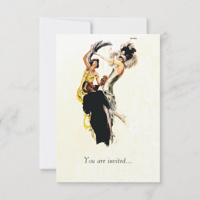 Ålder för art déco20-talJazz Inbjudningar (Framsida)