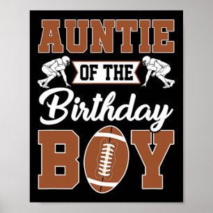 Ålder för Birthday Boy Football Party-familjen m Poster