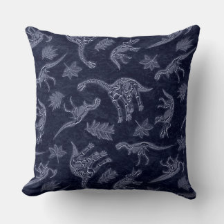 Ålder för dinosaurier Skeleton Mönster Kudde