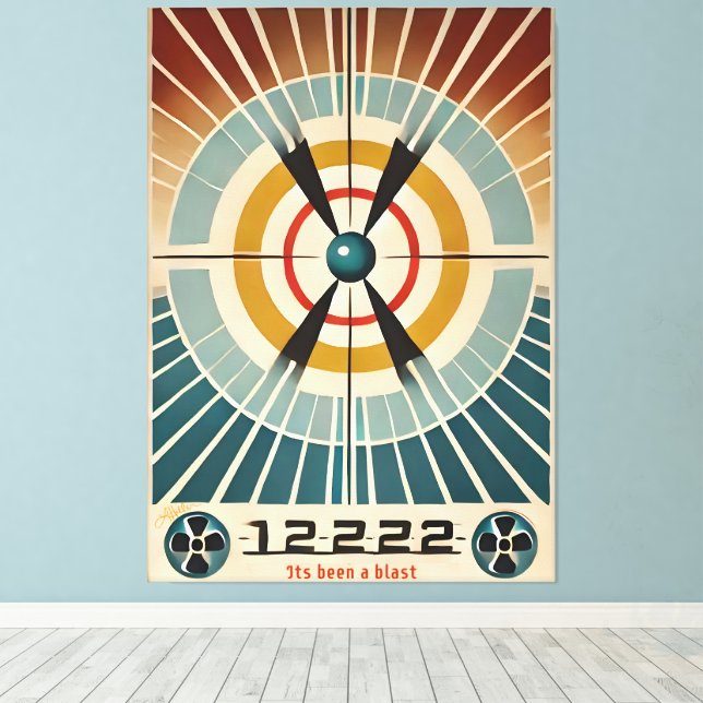 Ålder för kärnkraft i mitten av århundradet canvastryck (Insitu (trägolv))