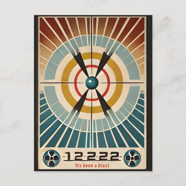 Ålder för kärnkraft i mitten av århundradet vykort (Framsida)