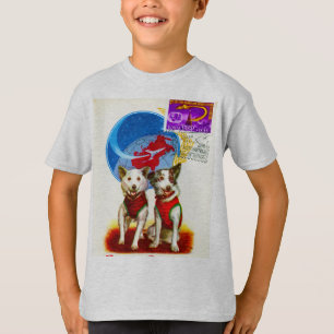 ÅLDER FÖR RETRO-UTRYMME (HUND ASTRONAUTS) TEE SHIRT