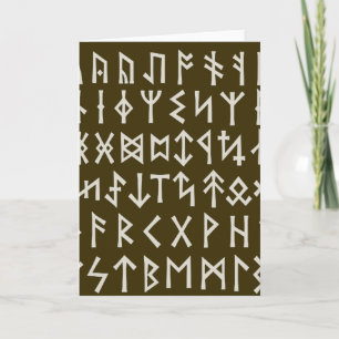 Älder Futhark Runes Kort