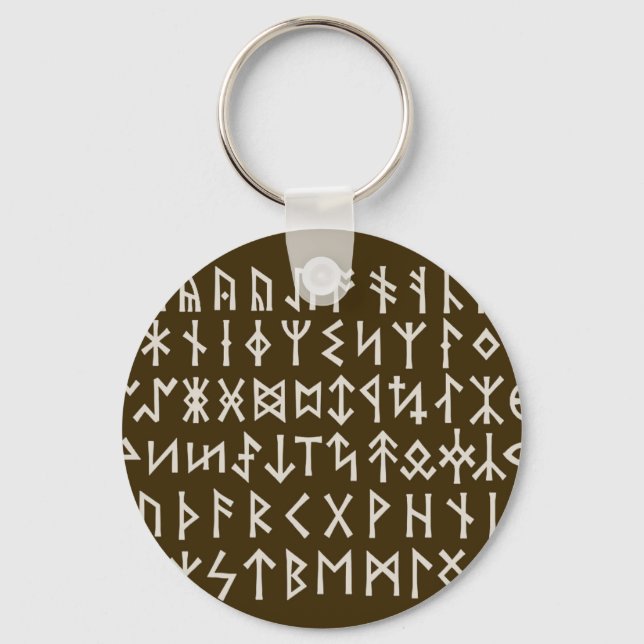 Älder Futhark Runes Nyckelring (Framsida)