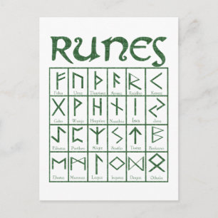 Älder Futhark Runes Vykort