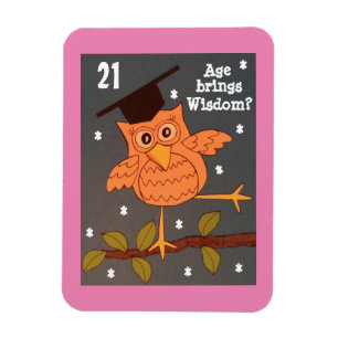 Ålder ger Wisdom-kort Magnet