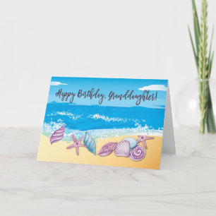 Älder Granddotter Birthday Treasured Seashells Kort