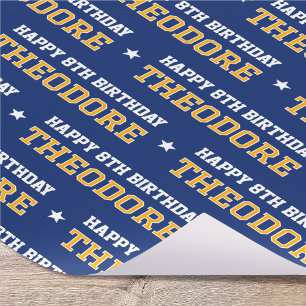 Ålder Grattis på födelsedagen Retro-Anpassningsbar Presentpapper
