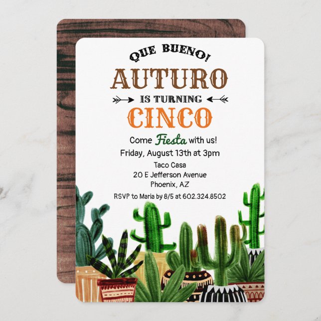 ÅLDER - inbjudan till födelsedagstorgen till Fiest (Fram/baksida)