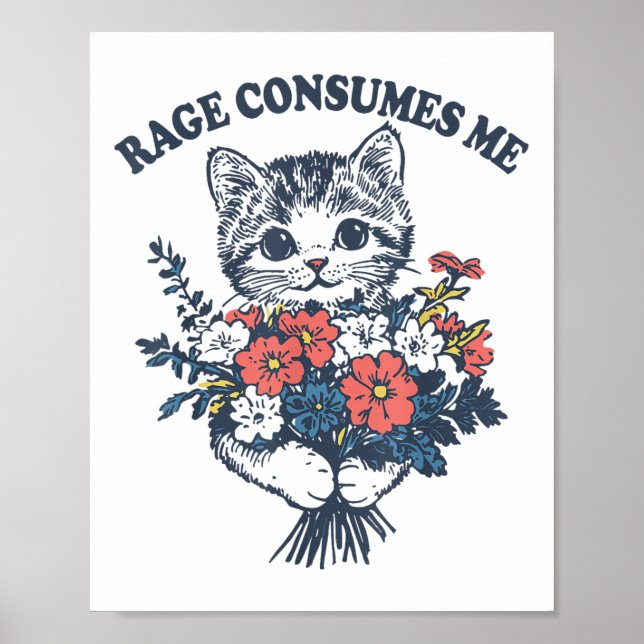 Ålder konsumerar mig matfett, matfett, Kattunge-me Poster (Framsidan)