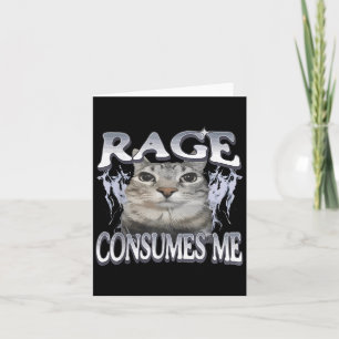 Ålder konsumerar mig med Fåniget Staring Cat Meme Kort
