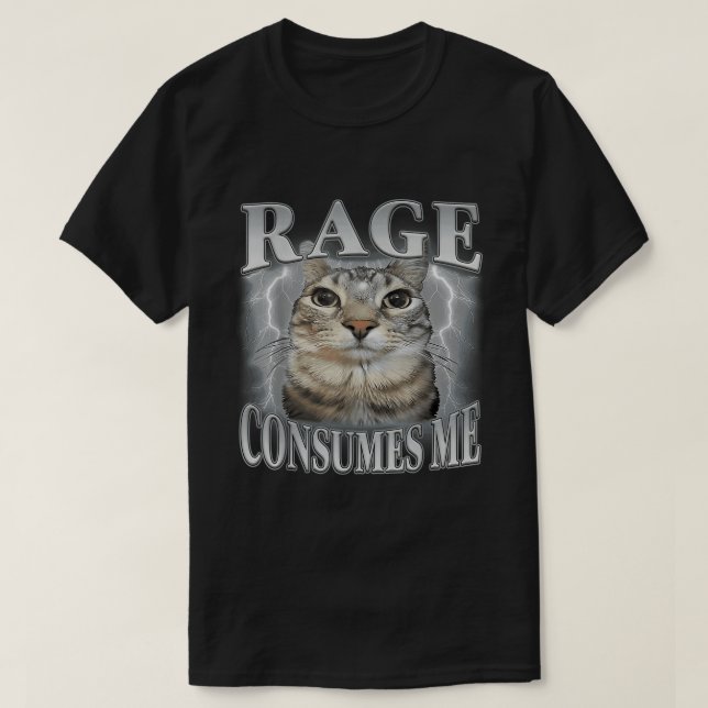Ålder konsumerar mitt kattnummer t shirt (Design framsida)