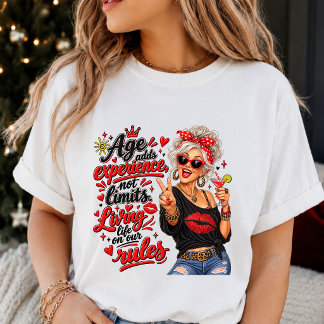 Ålder Lägger Till Erfarenhet Inte Begränsningar Ro T Shirt