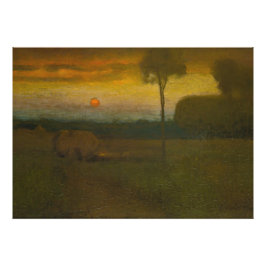 Ålder liggande av George Inness (1889) Fototryck