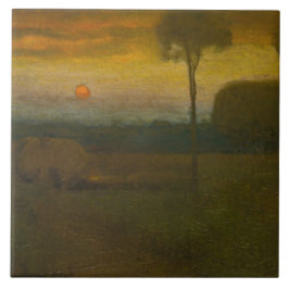 Ålder liggande av George Inness (1889) Kakelplatta