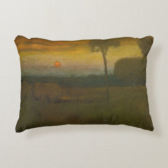 Ålder liggande av George Inness (1889) Prydnadskudde (Framsidan)