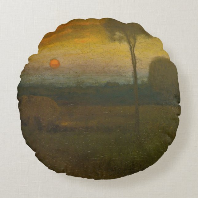 Ålder liggande av George Inness (1889) Rund Kudde (Framsidan)