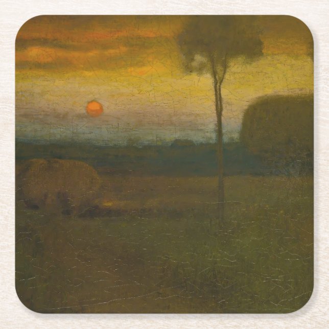 Ålder liggande av George Inness (1889) Underlägg Papper Kvadrat (Framsidan)