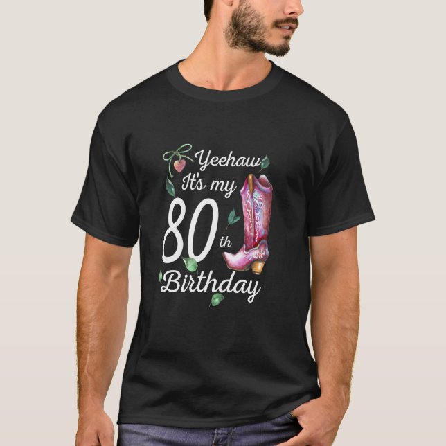 Ålder min 80:e födelsedag 80 år gammal Land C T Shirt (Framsida)