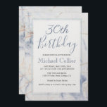 ÅLDER - Modern inbjudan till marmor på födelsedage<br><div class="desc">Modern marble Birthday-inbjudan</div>