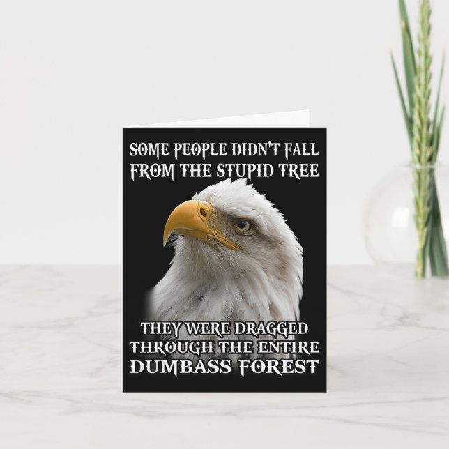 Ålder några människor föll inte från den stela Trä Kort (Framsida)