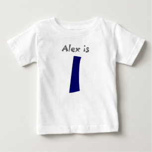 Ålder och Namn Anpassade 1:a födelsedag Tshirt T-shirt