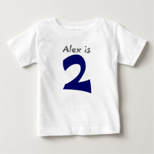 Ålder och Namn Anpassade 1:a födelsedag Tshirt T Shirt