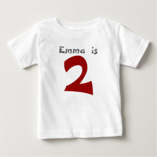 Ålder och Namn Anpassade 2:a födelsedag Tshirt Tröja