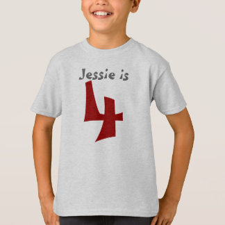 Ålder och Namn Anpassade 4e födelsedagen Tshirt Tröja